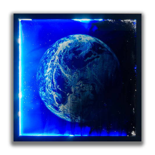 The Overlook Effect - Glass Cyanotype